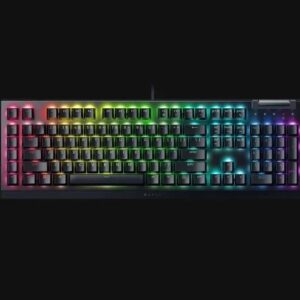 کیبورد گیمینگ ریزر مدل BlackWidow V4 X سوییچ سبز با سیم